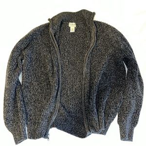 LL bean wool zip up